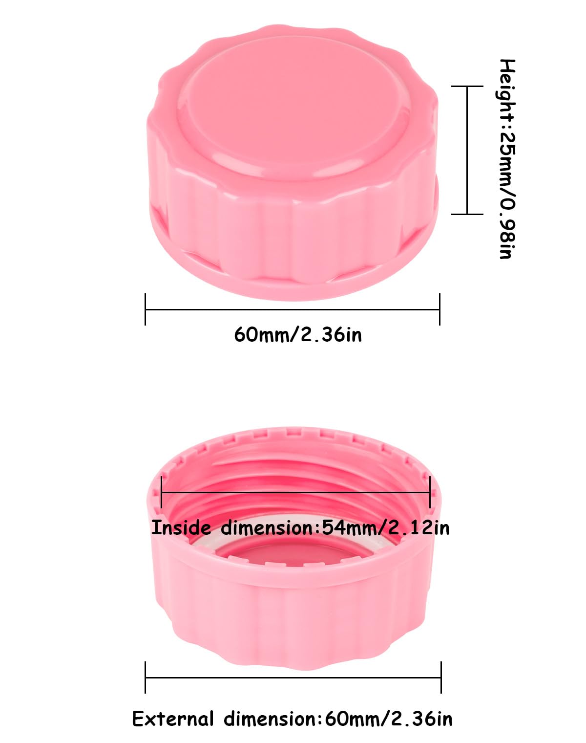 Travel And Storage Bottle Caps Compatible With Avent Baby Bottles, Bottle Lids Replacement, 8 Count, Pink
