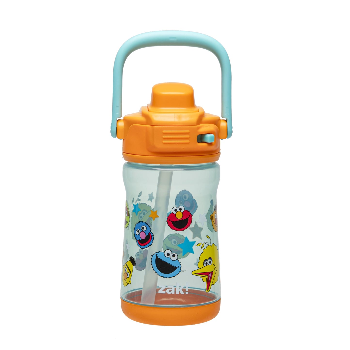 Zak Designs Sesame Street Beacon Kid Water Bottle for Travel or At Home, 12oz Plastic is Durable and Leak-Proof with Liquid Lock
