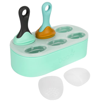 Boon Pulp Silicone Feeder Freezer Tray - Includes Silicone Tray And Lid With 2 Pulp Silicone Baby Food Feeders - Baby Food Stora