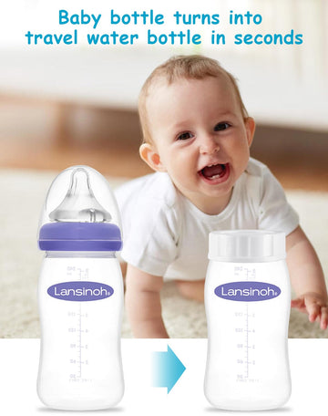 Xunicute Baby Bottle Caps Compatible With Lansinoh Bottles, Travel And Storage Bottle Lids Replacement, 8 Count