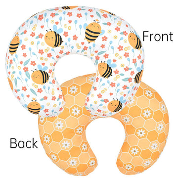 Bxuanw Nursing Pillow Cover Stretchy Pillow Slipcovers For Breastfeeding Moms Two-Sided Design (Bee Combination)