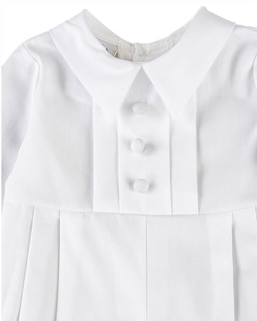 Michael 100% Cotton Christening Baptism Blessing Outfit For Boys - 18M White