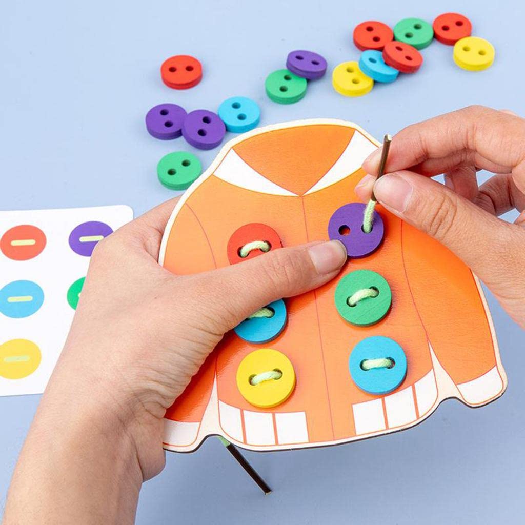 ATORSE Busy Board Threading Lacing Children Early Educational Toys Lacing Sewing|Baby | Toys for Baby | Developmental Baby Toys