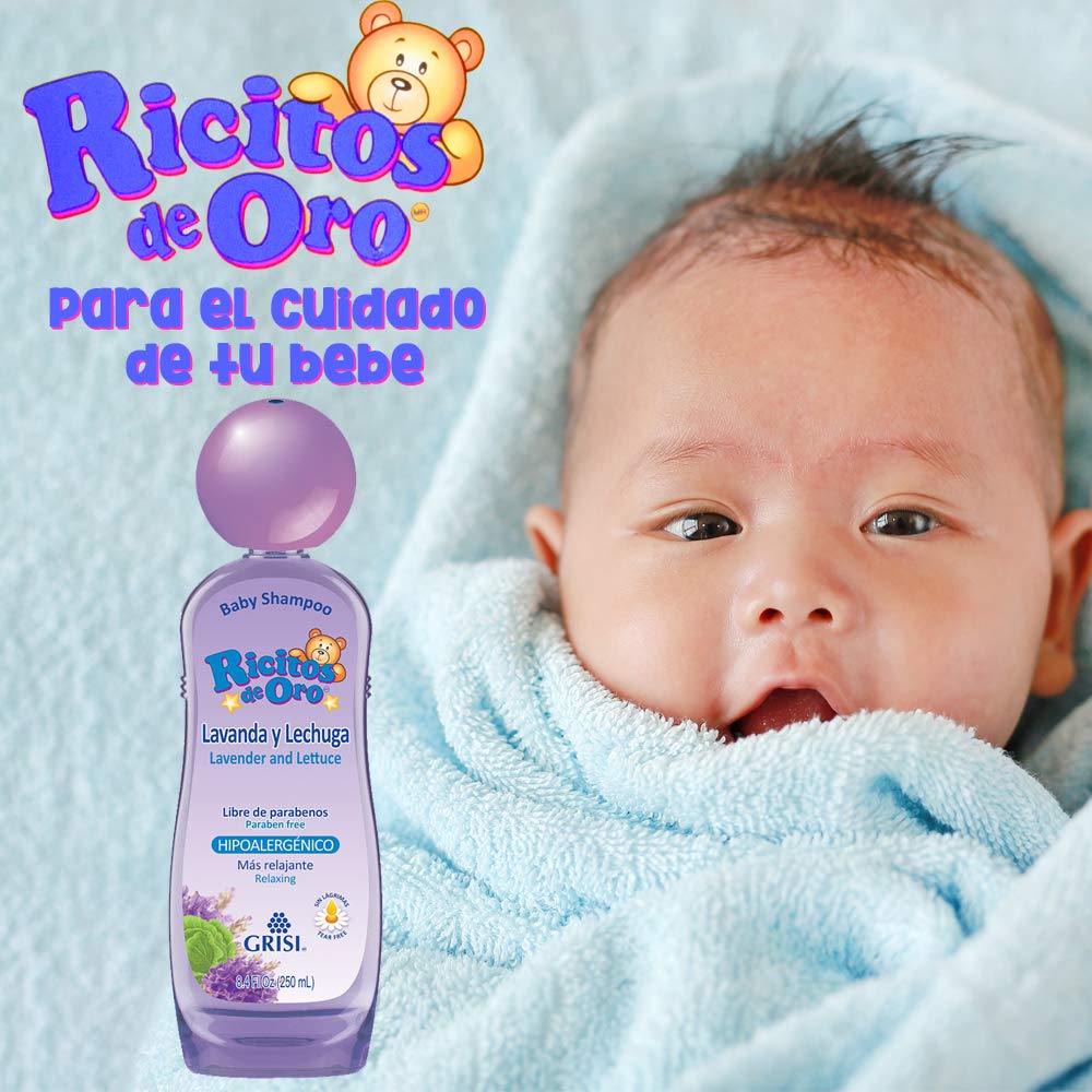 Ricitos De Oro Lavender Baby Shampoo - Para Bebe 8.45 Oz (Mz-22719)