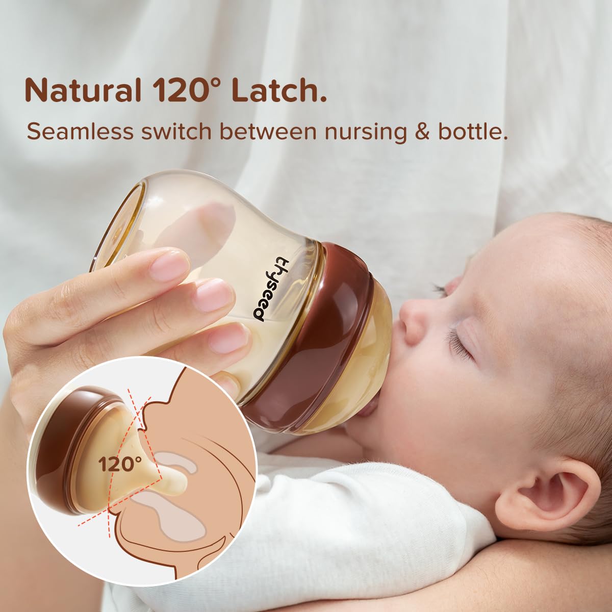 Thyseed Ppsu Natural Anti-Colic Baby Bottles That Mimic Breastfeeding Newborn Breast Like Nursing Bottle For Breastfed Babies Wh