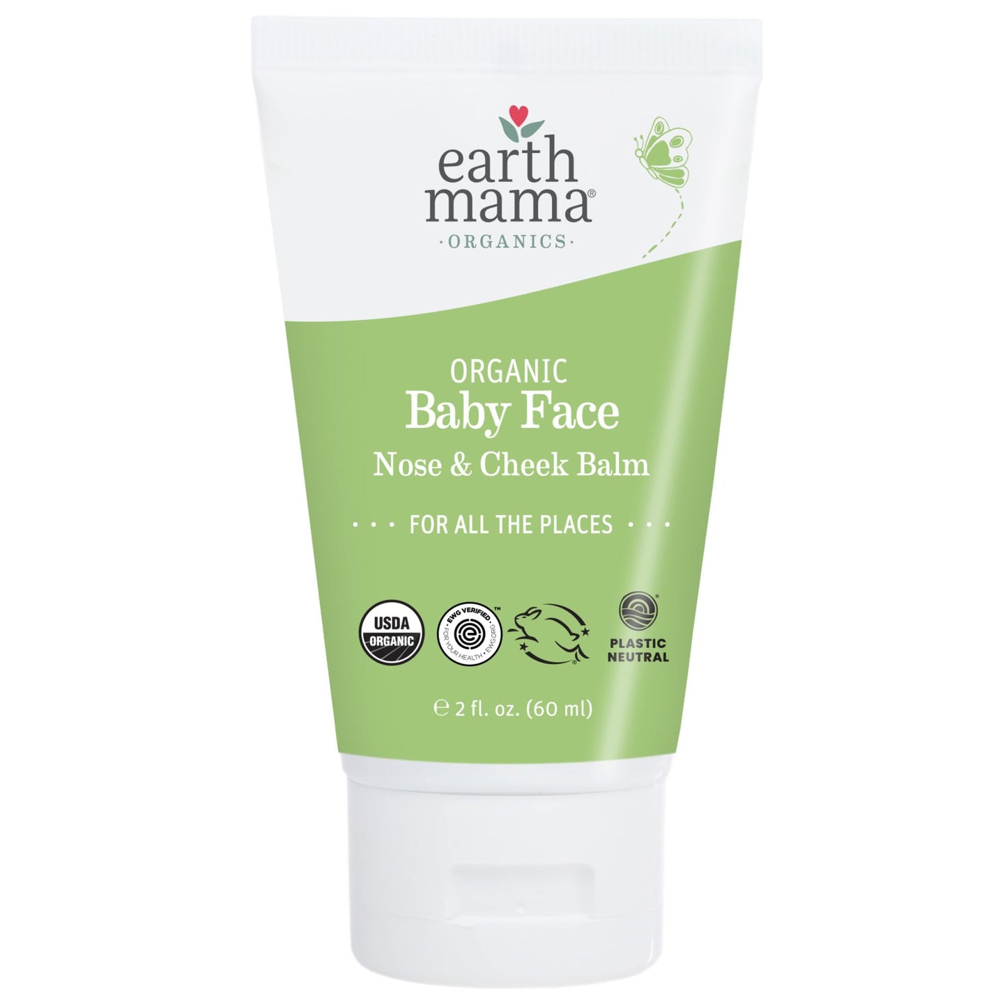 Earth Mama Organic Baby Face Nose & Cheek Balm | Moisturizer With Calendula Oil For Dry Skin Care, Natural Petroleum Jelly Alter