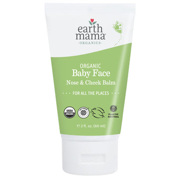 Earth Mama Organic Baby Face Nose & Cheek Balm | Moisturizer With Calendula Oil For Dry Skin Care, Natural Petroleum Jelly Alter