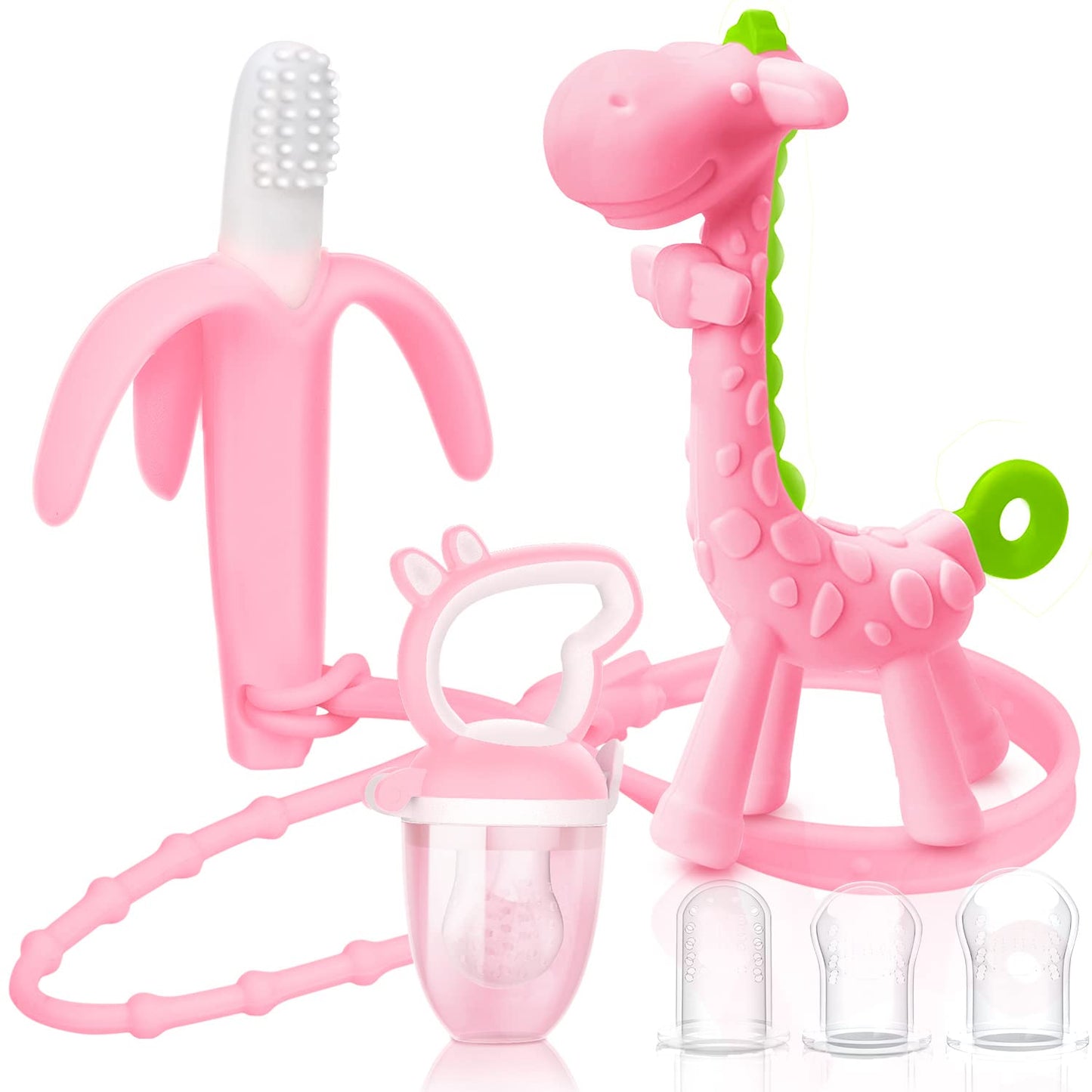 SHARE&CARE Baby Teething Toys for Girls and Natural Organic Fruit Feeder Pacifier/Baby Teether Chew Toys Fresh Food Feeder/ 1 Te