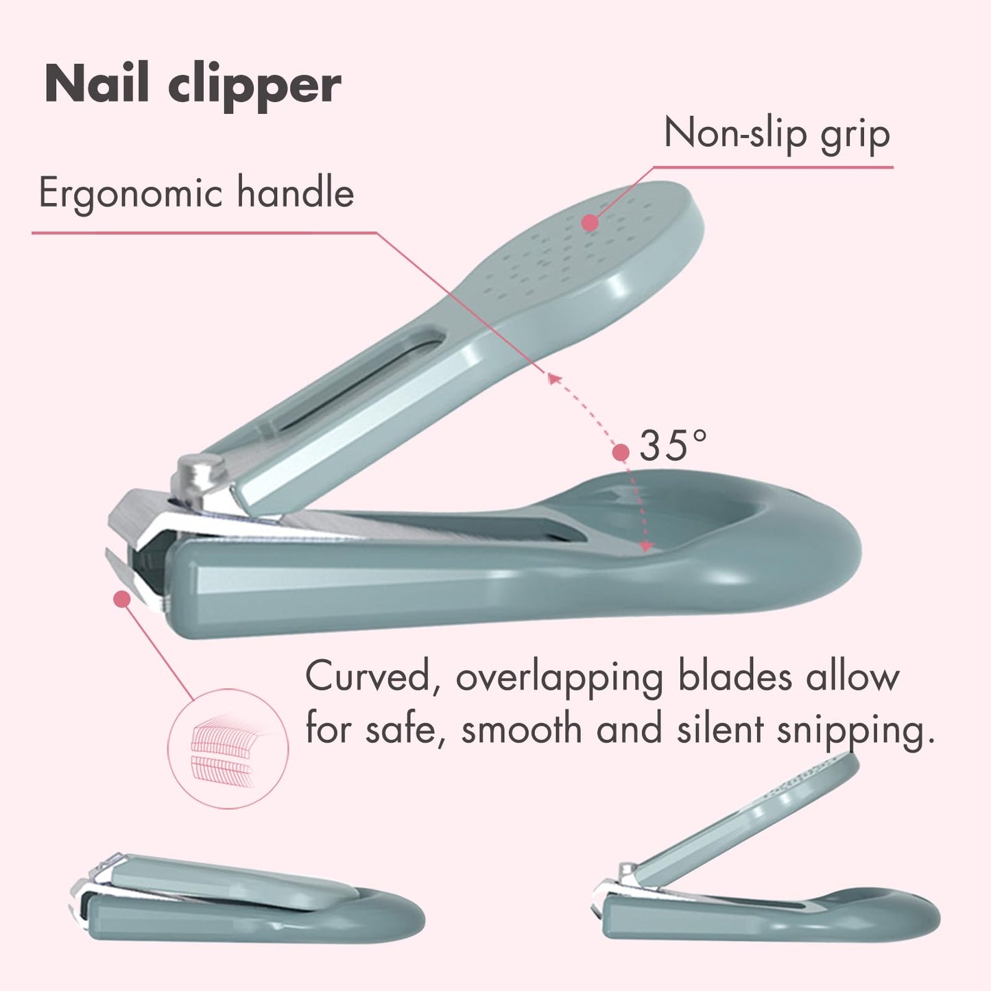Yiveko Baby Nail Kit, 4-In-1 Baby Nail Care Set With Cute Case, Baby Nail Clipper, Scissor, Nail File & Tweezer, Baby Manicure K