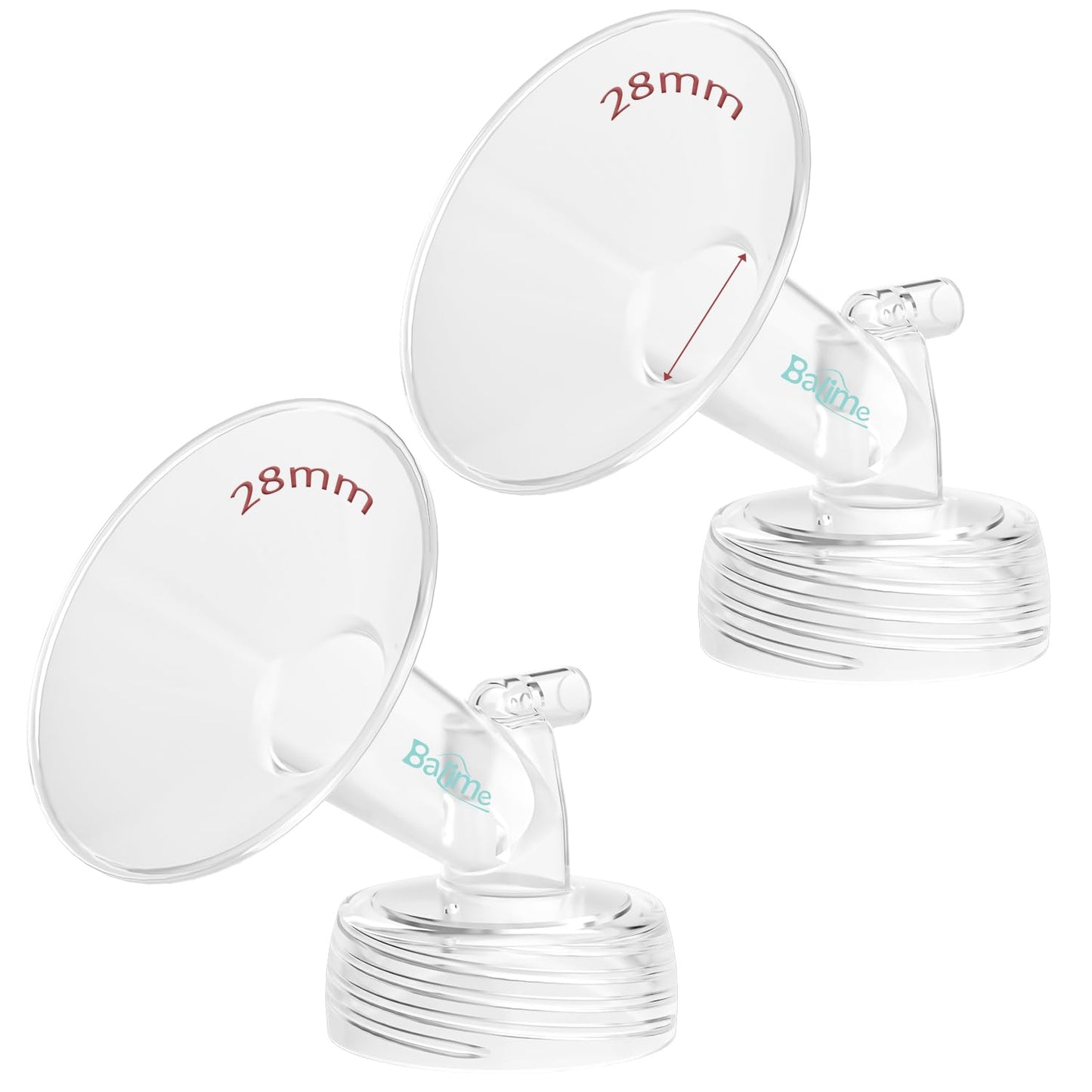 BALIME 28MM Wide-Mouth Flange Spectra Replacement Pump Parts for S1 S2 - Exact Fit Medical Grade Flanges Breast Pump Parts - BPA