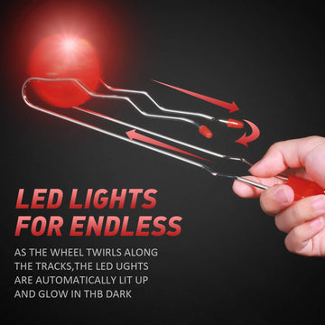 Sumind 6 Pcs Magnetic Gyro Wheels For Kids Light Up Rail Twirler Set Retro Magic Gravity Defying Stunt Toy For Boys And Girls (R