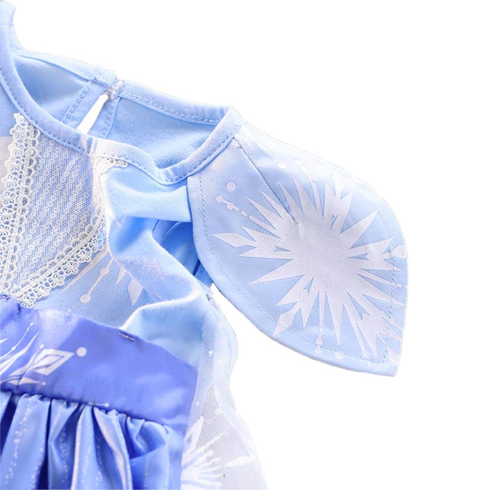 Dressy Daisy Toddler Girl Snow Queen Dress Up Costume Birthday Party Dress Outfit With Accessories 3T Blue 267