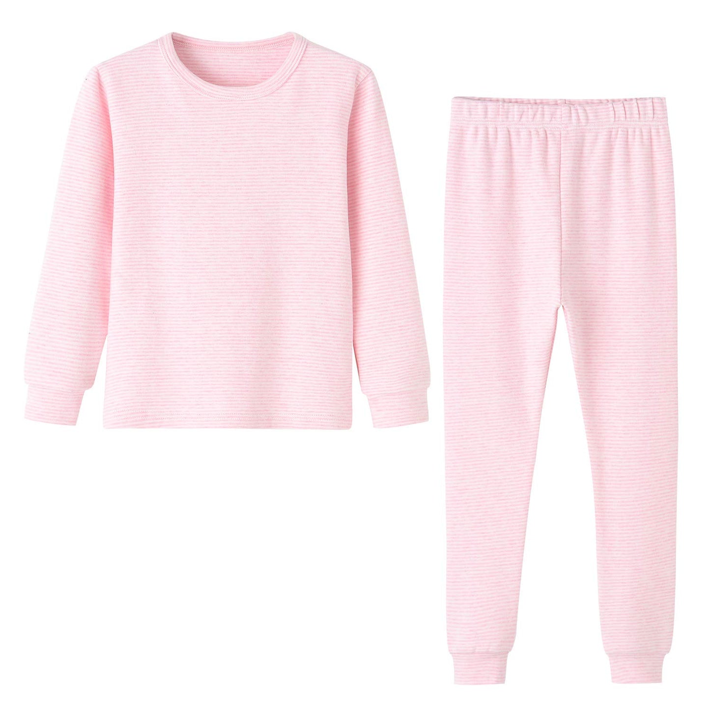 Enfants Ch ris Little Girl Pajamas Kid Thermal Underwear 5T Pink Stripes