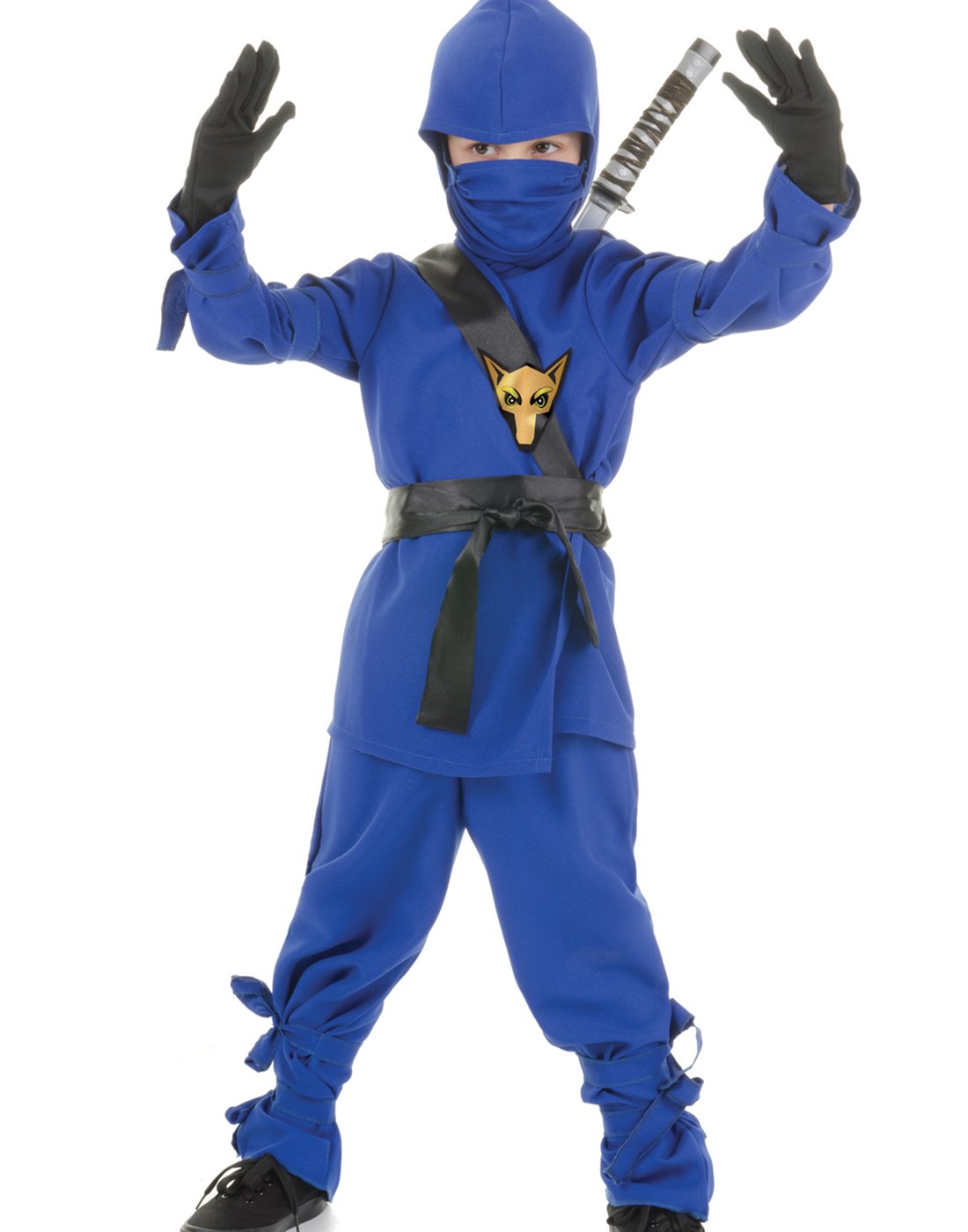 Underwraps Costumes Big Boys Childrens Blue Ninja Costume, Small 4-6 Childrens Costume, blue, Small
