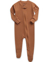 Vaenait Baby Toddler Boys Girls Solid Footie Pajama Cozy Modal Brown 6-9M