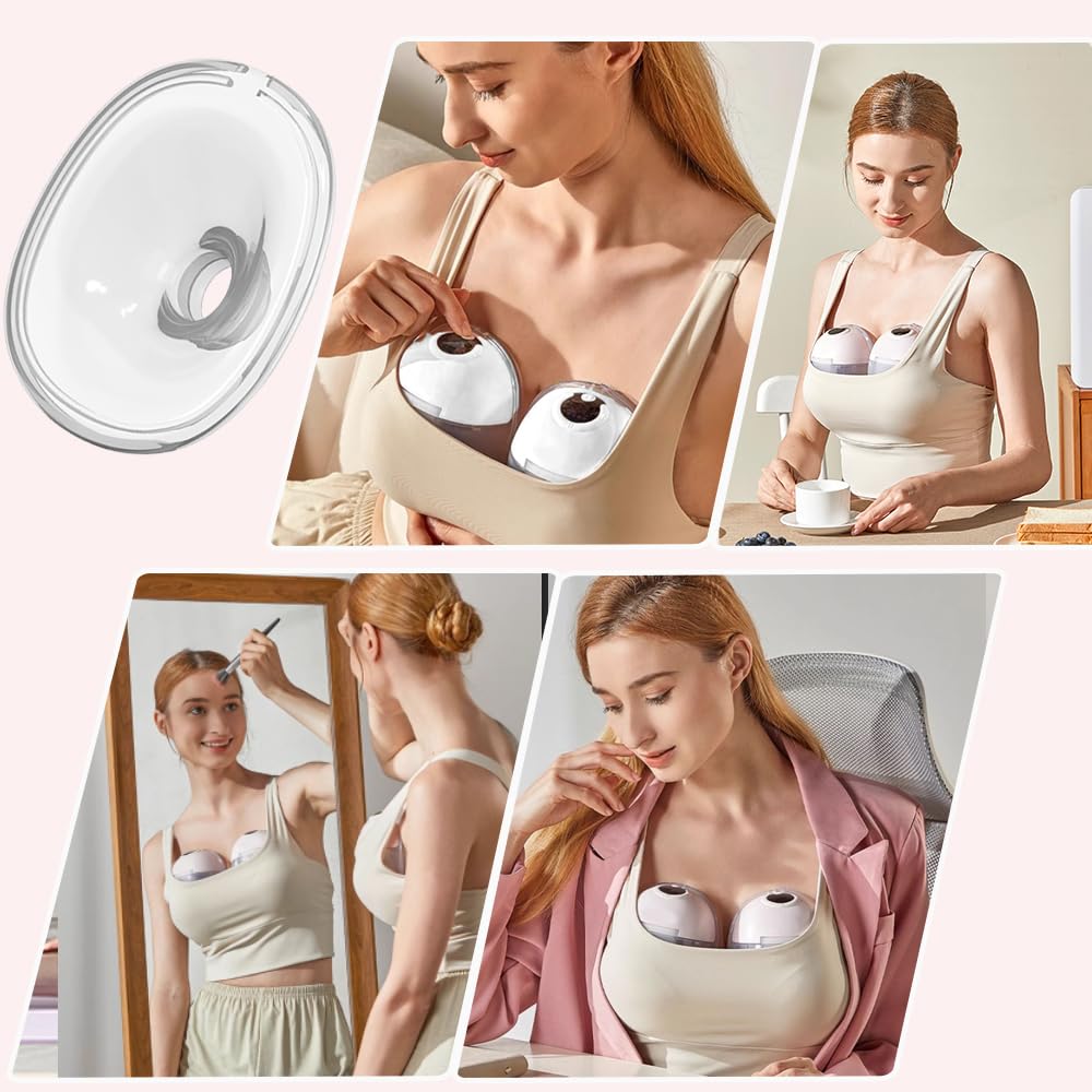 2Pcs Silicone Flange 27Mm Compatible With Lansinoh Discreet Duo, Ncvi Nicegreen Nuliie Zooawa S32 Breast Pump Parts S32 Pump Rep