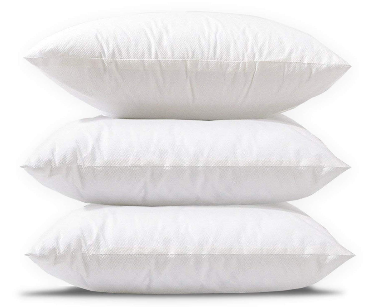 Kuber Industries Microfibre 3 Pieces Cushion Filler Set 16inchx16inch (White) CTKTC40733