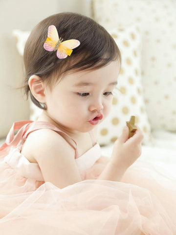 Insowni 24 Pack/12 Pairs Colorful Realistic Butterfly Alligator Hair Clips Butterflies Hair Barrettes Small Hair Bows Accessorie