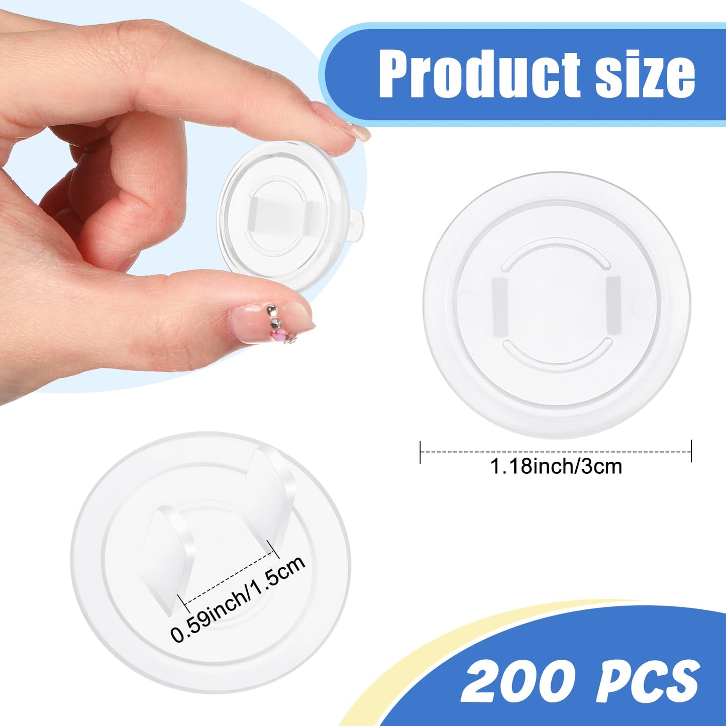 Thyle 200 Pcs Outlet Covers Bulk Child Baby Proofing Plug Covers For Electrical Outlets Easy Install Socket Sturdy Safe Secure B