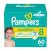 Pampers Baby Diapers - Swaddlers - Size 8, 60 Count, Ultra Absorbent Disposable Infant Diaper