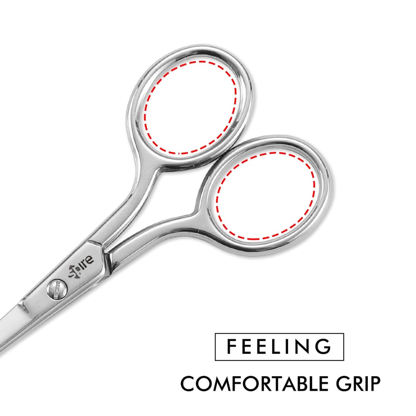 Baby Nail Scissors With Rounded Probe Tip Curved - Stainless Steel 4.5' Good For Dogs And Cats Whiskers