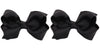 Zoonai 3 Inch Baby Girl Hair Bows Boutique Hair Clip Teens Toddlers Hairpin Headwear - Set Of 2 (Black)