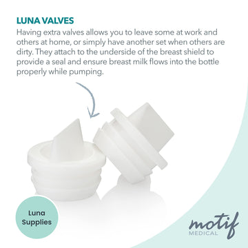 Motif Medical, Luna Valves, Replacement Parts For Luna Breast Pump - Set Of 2