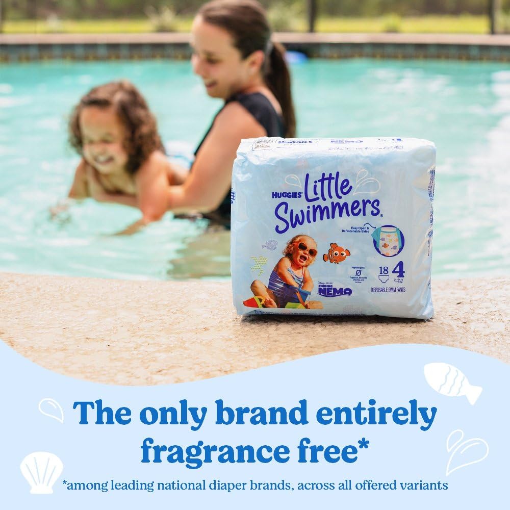 Huggies Little Swimmers Disposable Swim Diapers, Size 3 (16-26 Lbs), 20 Ct