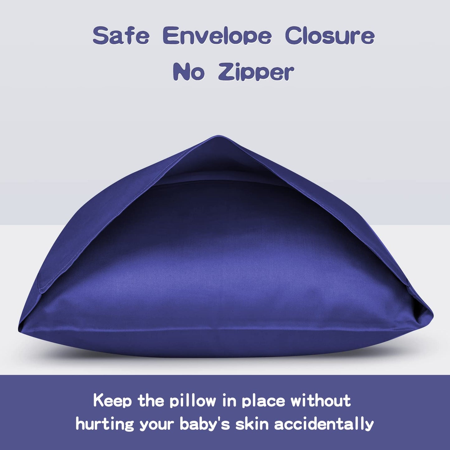 Soft Organic Cotton Toddler Pillowcases 14 X 20 Inches, Fit 13 X 18, 14 X 19 Pillows, Smooth Pearl Cotton Baby Pillowcases With