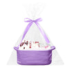 Poschnor Baby Gift Basket With Gift Bags And Ribbons, Empty Cotton Basket, Toy Storage For Baby And Pet, 12X 8 X 5 Inch, Purple.