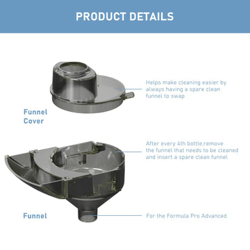 Baby Formula Dispenser Replacement Funnel Compatible With Baby Brezza Formula Pro Advanced And Pro Advanced Wifi Models Only, Re