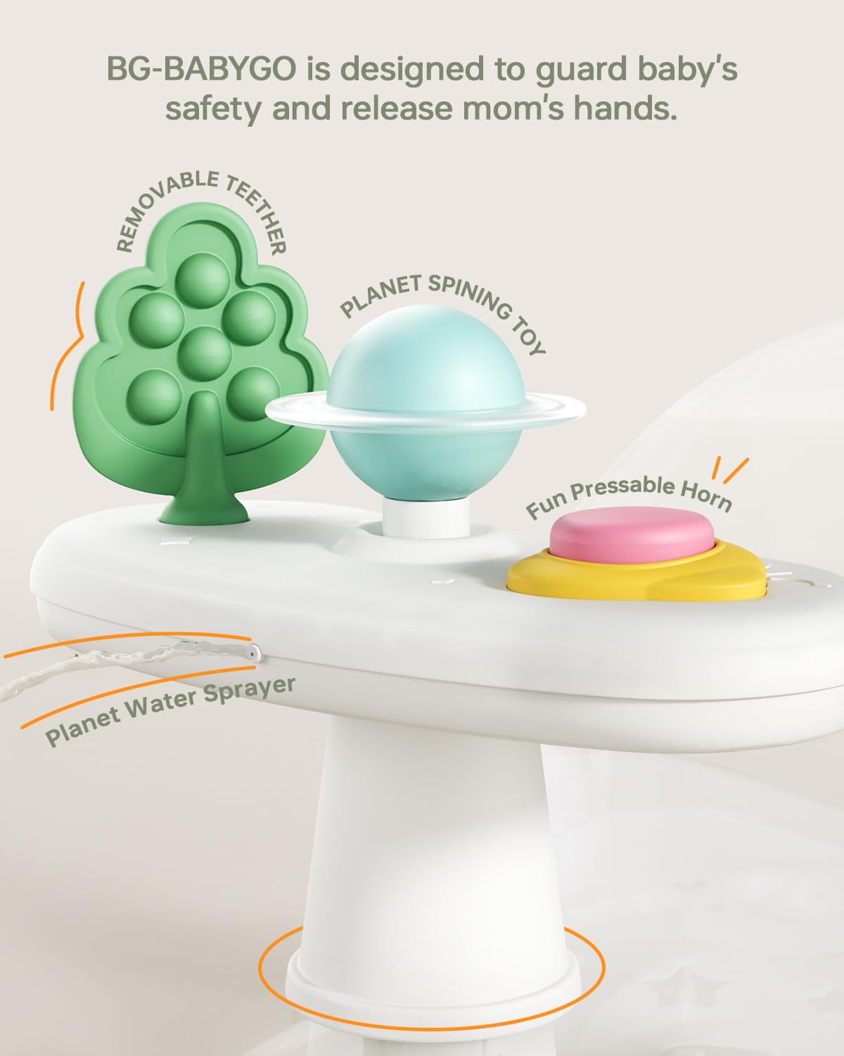 Babygreat Baby Bath Seat For Babies 6 Months & Up Bath Seats For Babies Sitting Up Non-Slip Infant Bathtub Chair With Suction Cu