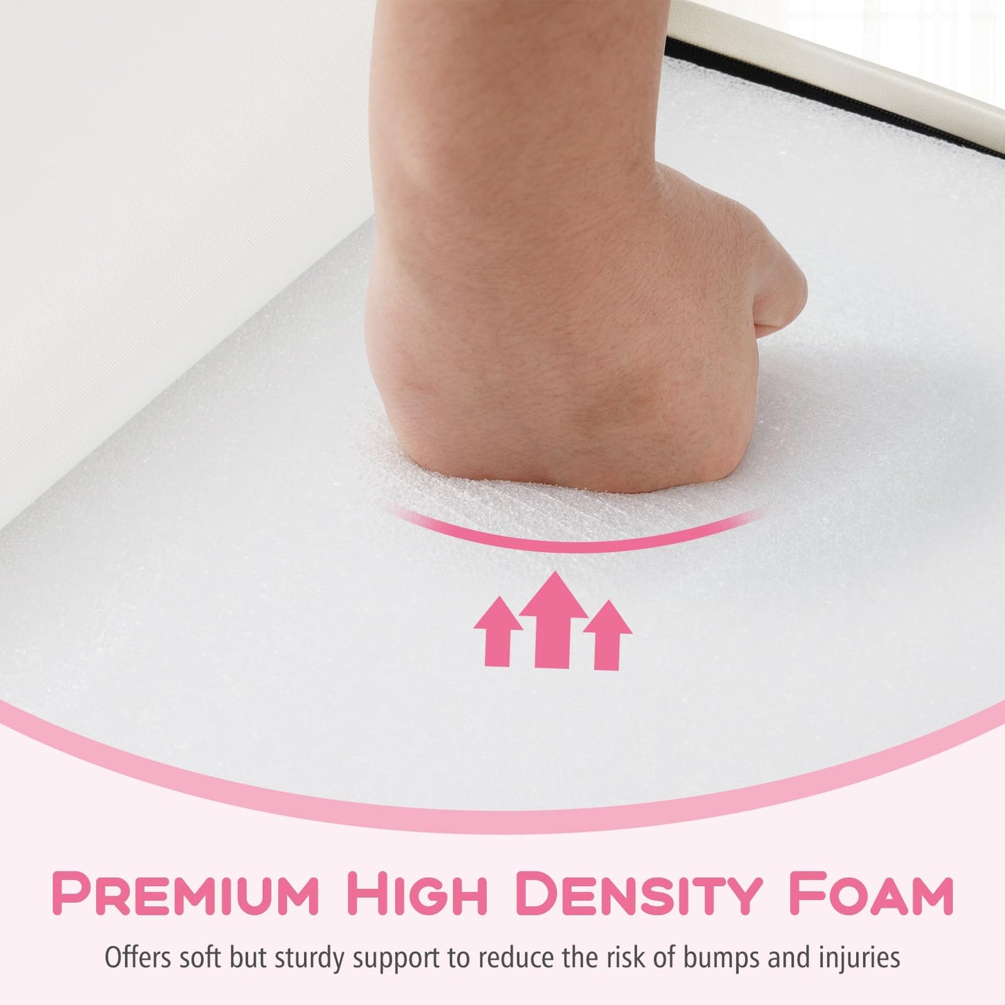 Olakids Climbing Toys For Toddlers, 6 Pieces Baby Foam Blocks Soft Play Set With Pu Leather, Indoor Kids Climb And Crawl Sliding