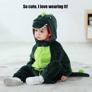 Abtshu Baby Green Dinosaur Costume Toddler Halloween Dress Up Outfit 12-18 Months