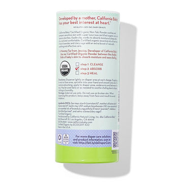 California Baby Organic Baby Powder Talc-Free | Usda Certified Organic | Talc Free Baby Powder | Body Powder For Men | Absorbs M