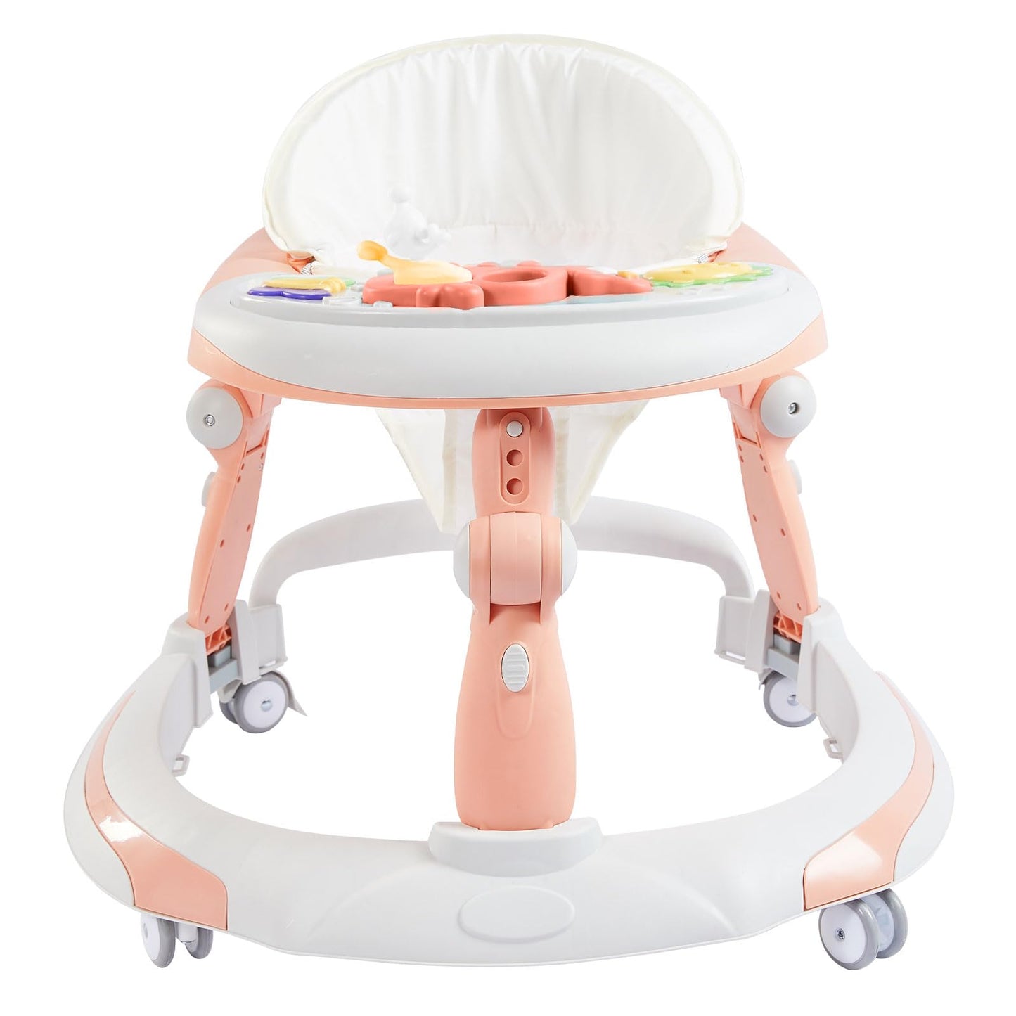 Wwuiuiww 3 In 1 Baby Walker, Baby Walkers For Boys And Girls With Removable Footrest, Feeding Tray, Rocking Function & Music Tra