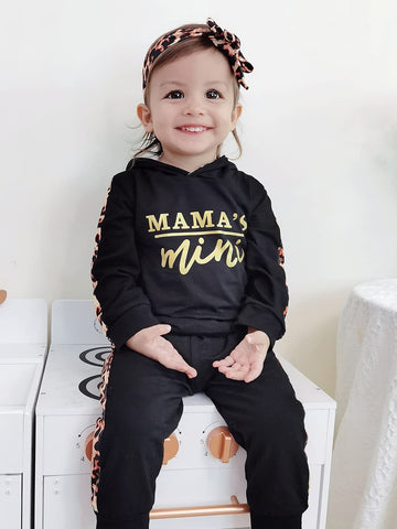 Newborn Baby Girl Clothes Outfits Infant Hoodie Sweatshirt Pants Headband Toddler Girl Clothing Set (Newborn, Black)