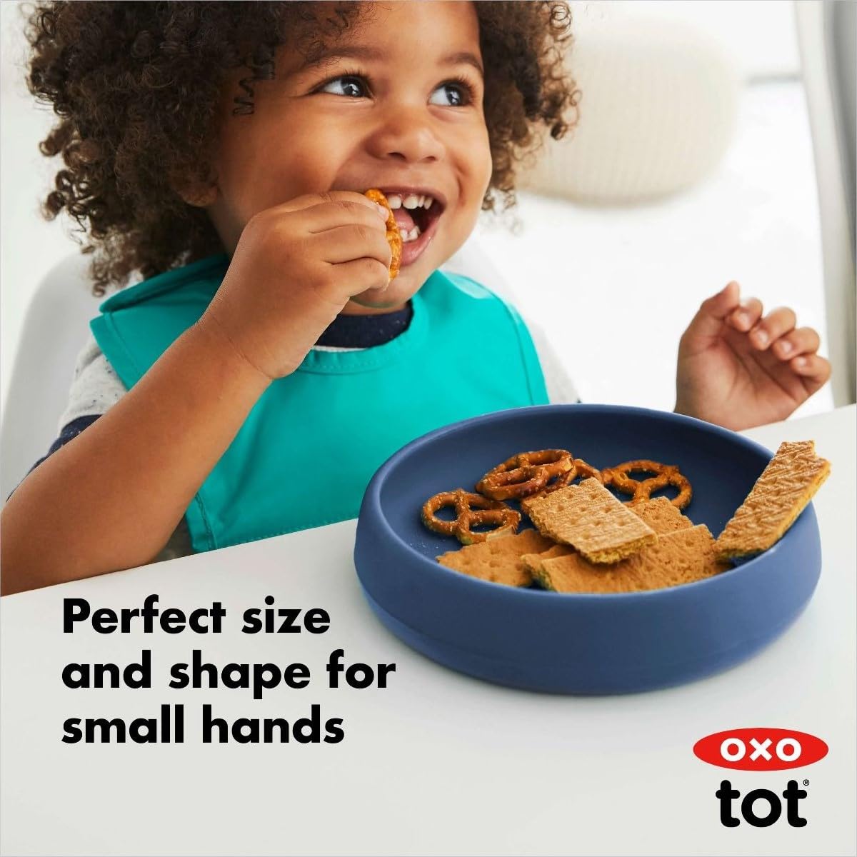 Oxo Tot Silicone Plate Navy