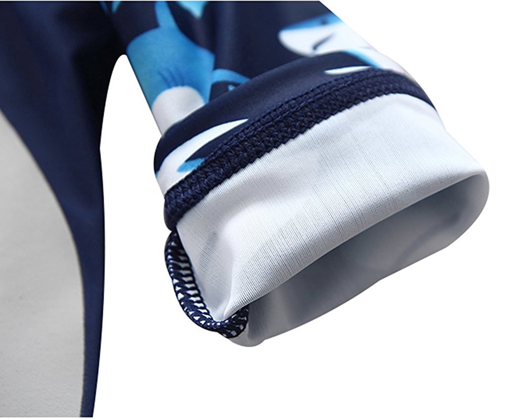 Yober Baby Boys Kids Swimsuit One Piece Toddlers Zipper Bathing Suit Swimwear With Hat Rash Guard Surfing Suit Upf 50+ Fba Navy,