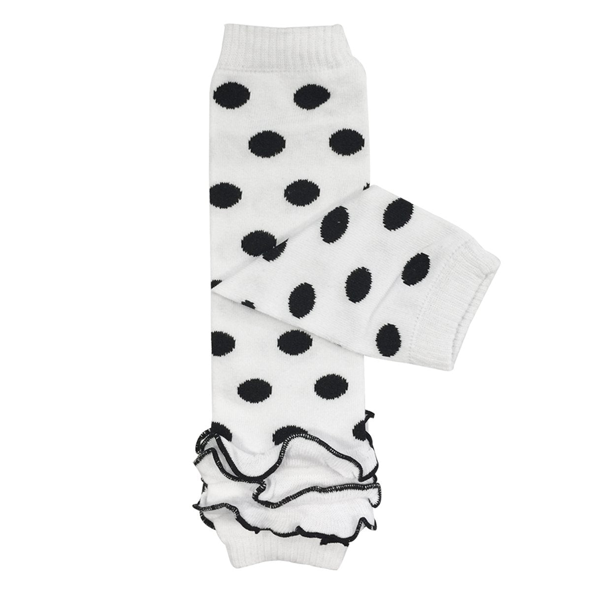 Allydrew 3 Pack Ruffle Bottom Baby Leg Warmers & Toddler Leg Warmers, White, Black, Peachy Pink