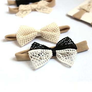 Mery Yuer Baby Girls Lace Headbands Hair Bows Nylon Hairbands Hair Accessories For Girls Newborn Infant Toddlers And Kids