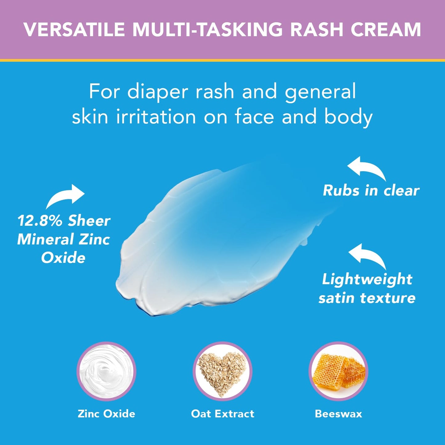 Triple Paste Multi-Purpose Baby Healing Ointment, 2 Oz Tube, Diaper Rash Cream And Skin Protectant For Hands, Face And Bottom Tr