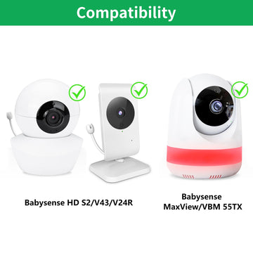 Adjustable Baby Monitor Mount For Babysense Max View/Hds2/V43/V24R/Vbm55Tx Video Baby Monitor, No Drilling Flexible Non-Slip Bab