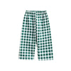 Toddler Baby Boy Girl Gingham Pants Retro Elastic Waist Checkered Plaid Long Pants Casual Sweatpants Bottoms (Green, 9-12 Months