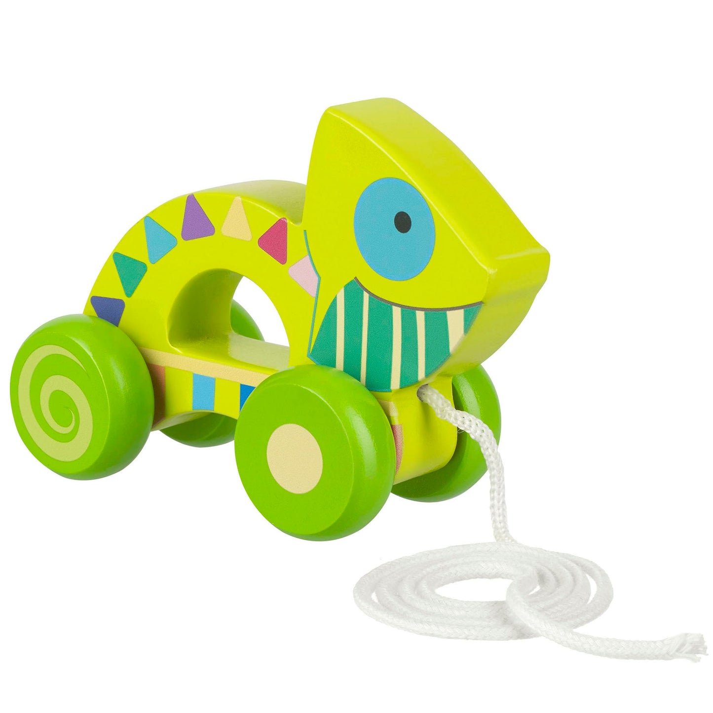 Orange Tree Toys: Pull Along: Crocodile - Wooden Toy, Colorful Wheeled Character, Encourage First Steps, FSC Certified, Toddler
