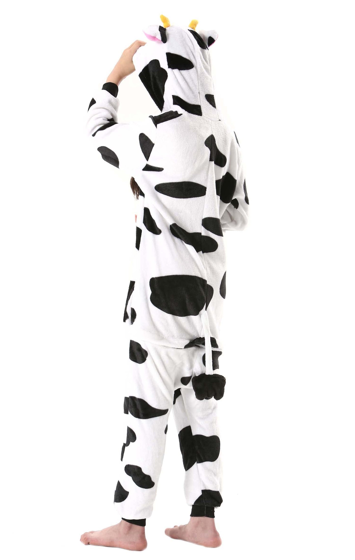 Atoz Onesie For Kids, Animal Pajamas Halloween Cosplay Costume For Girls Boys, Cow 8-9Y