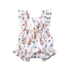 Lamuusaa Infant Baby Girls Easter Bunny Romper Ruffled Sleeveless Bodysuit One-Piece Jumpsuit Shorts Summer Outfits 3-18M (White