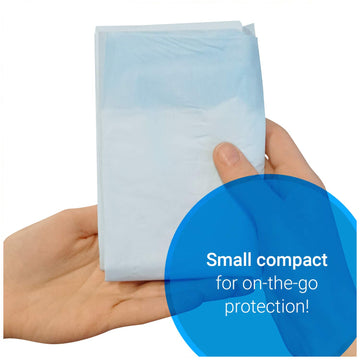 Disposable Baby Changing Pad Liner - 25 Count (24 X 17 Inch) - Soft Disposable Blue Hospital Underpad - Waterproof And Absorbent