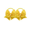 Lddcx Baby Girls' Hair Ties With Bows For Toddler Ponytail Holders Small Hair Ties (Yellow, 2Pcs)