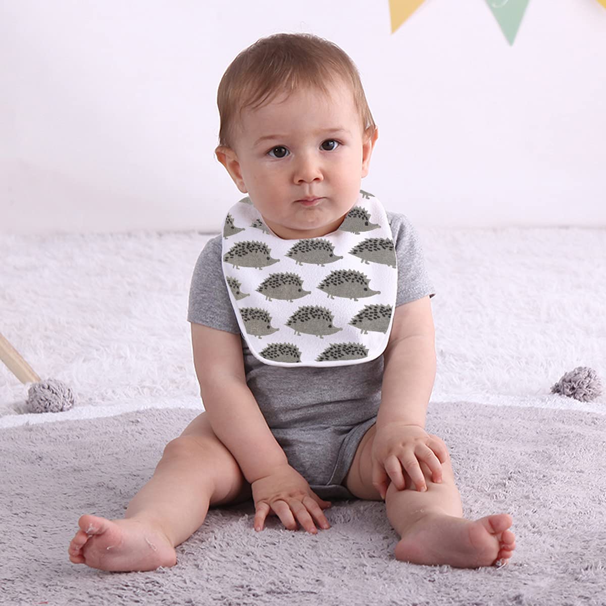 Waterproof Terry Cloth Baby Bibs With Snaps For Newborn Girl Boy, Drool And Teething For Baby (Multi2 For 7 Pack)